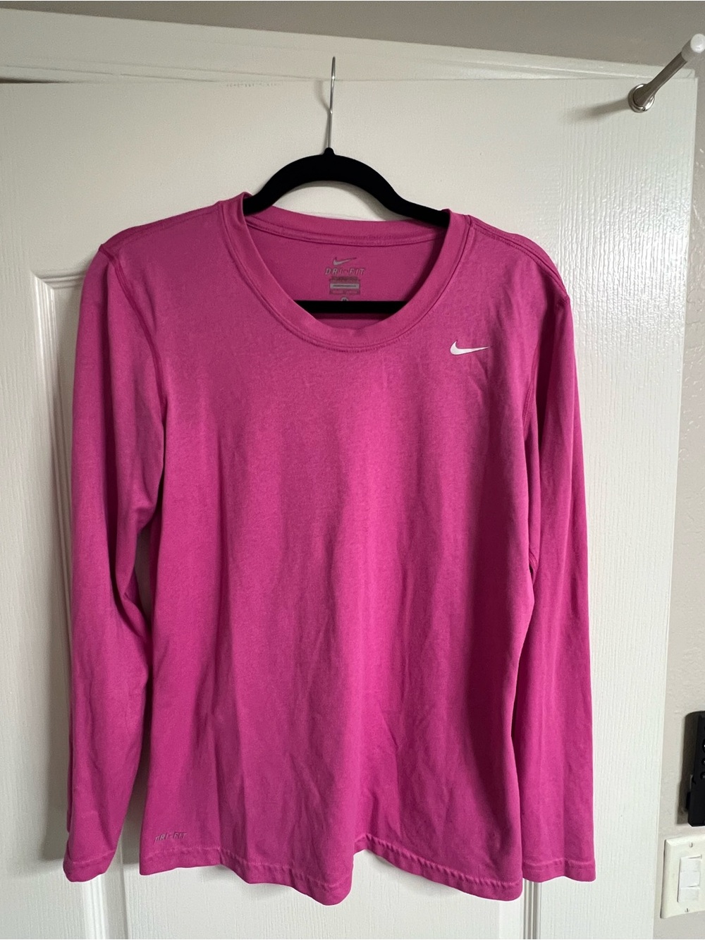 Nike Women's Long Sleeve Dri-FIT Crewneck Top - Hot Pink